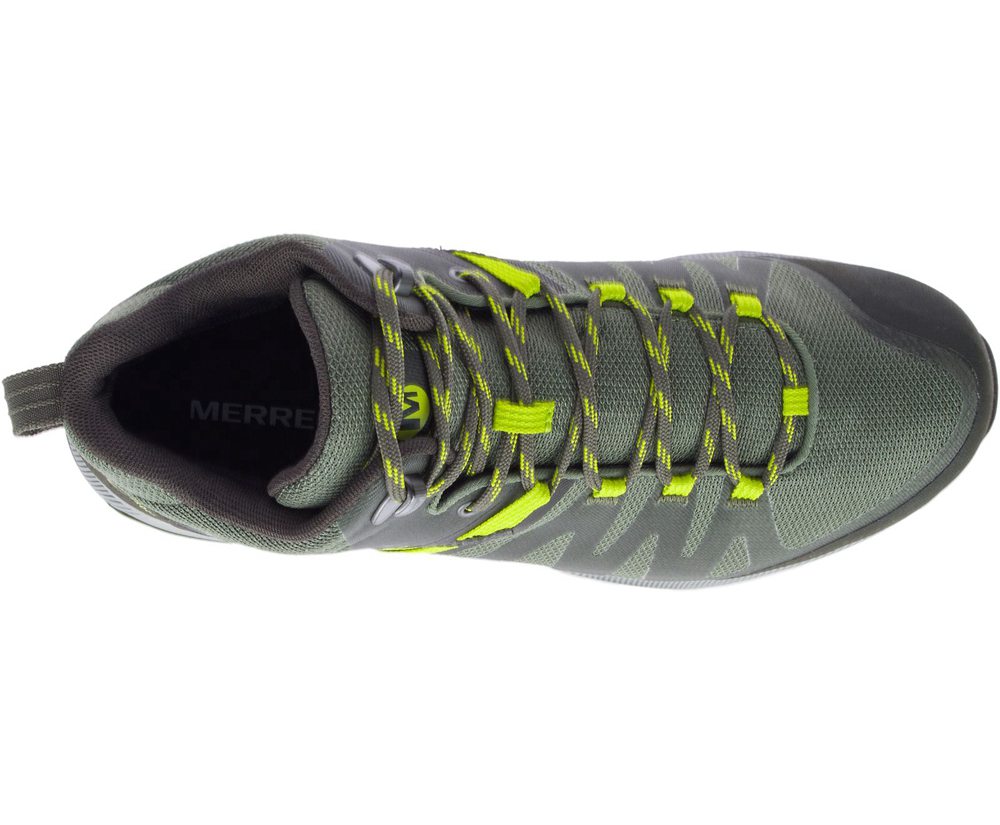 Merrell Hiking Boots Olive - Zion FST Mid Waterproof - Mens 36GBUOPVL
